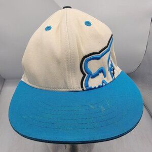 Fox Racing Small Medium White Blue Fitted Hat Motorcycles Motorcross Casual